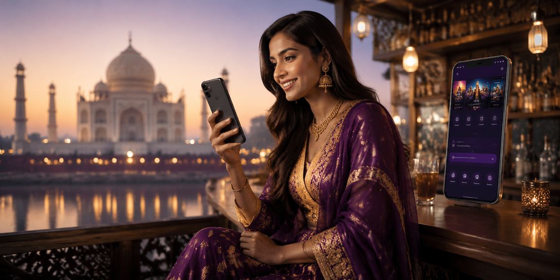 User paying via mobile at Agra Taj Mahal